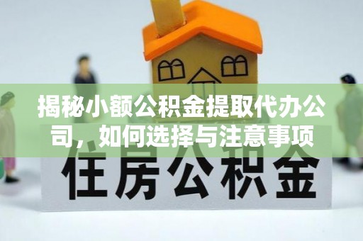 扬中揭秘小额公积金提取代办公司，如何选择与注意事项